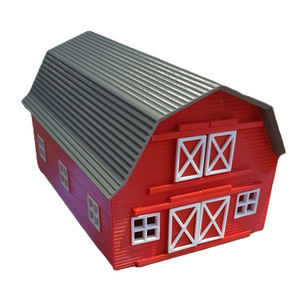 Mini celeiro decorativo vermelho fazendinha americana (20x13x11cm)