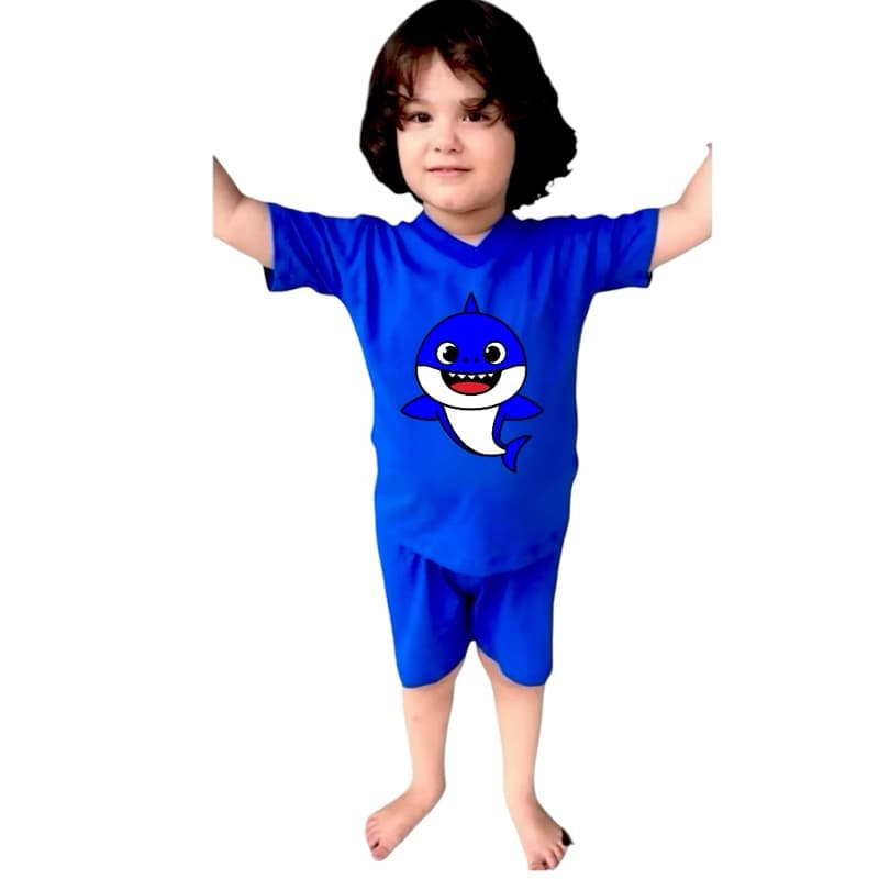 Conjunto Infantil Verão ou Pijama Infantil Menino Menina Baby Shark