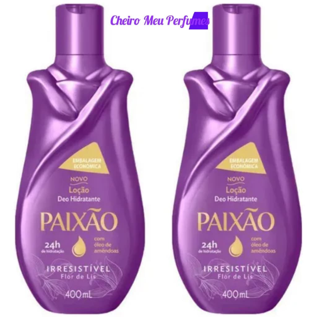 Kit 2 Unidades Hidratante Corporal Paixão 400ml Irresistível Flor Lis