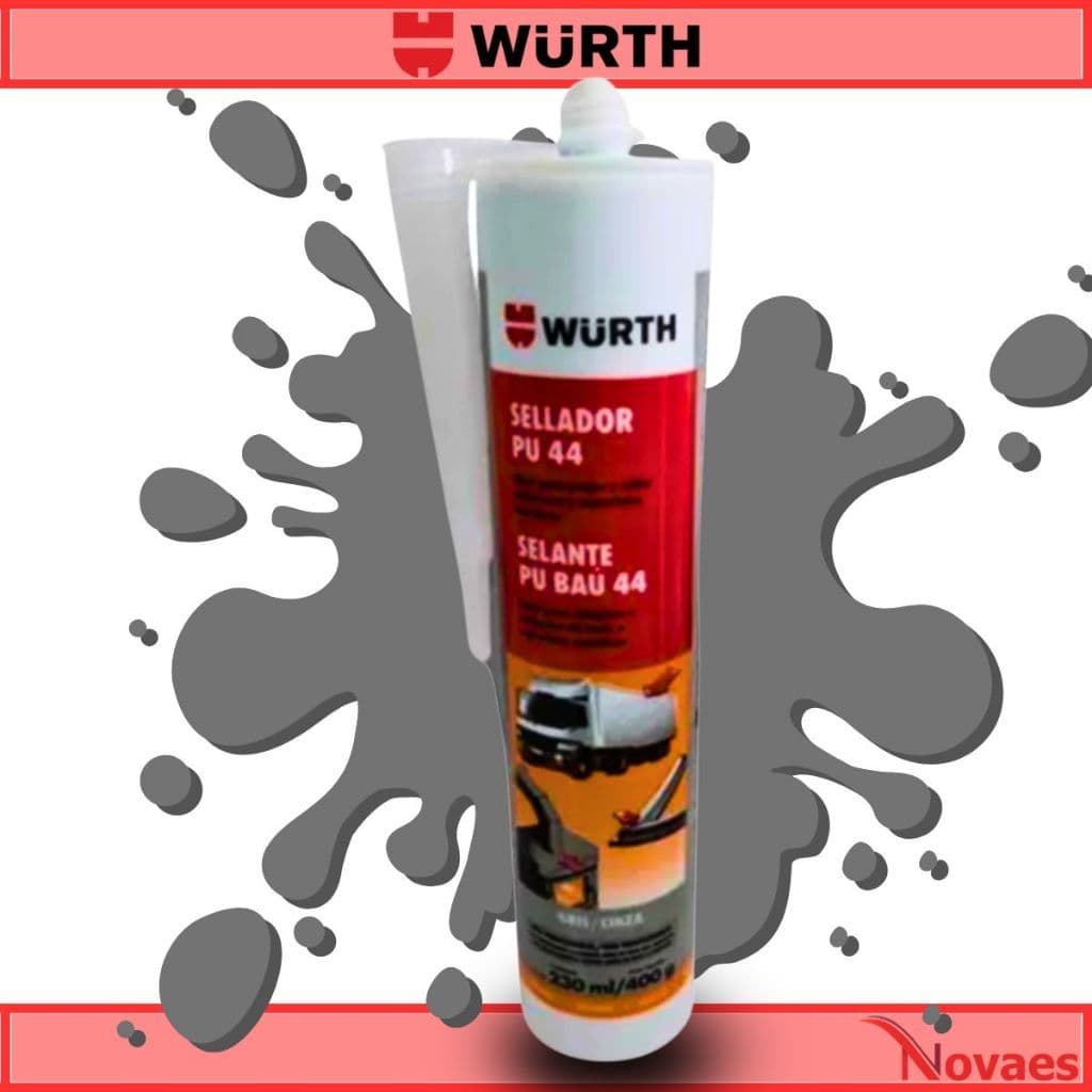 Pu Cola 44 Carroceria Automotivo Cinza 230ml 400g Wurth