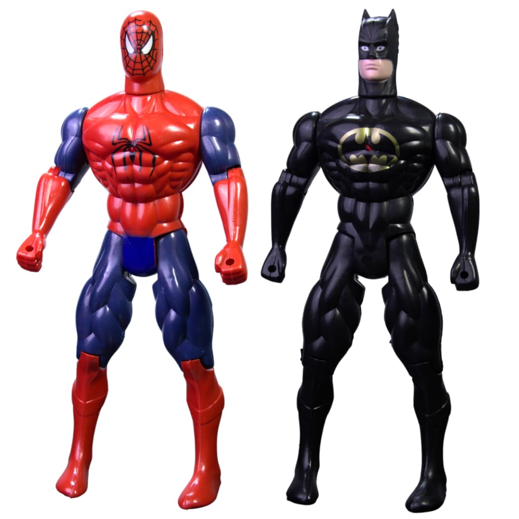 Kit Boneco Personagem Super Herói Brinquedo Articulável Menino 40cm Dia Das Crianças Brincar Presente Aniversário