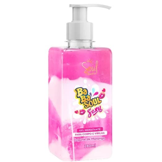 Gel Hidratante Iogurte de Morango para o Corpo e Virilha Soul Cosmeticos 280ml