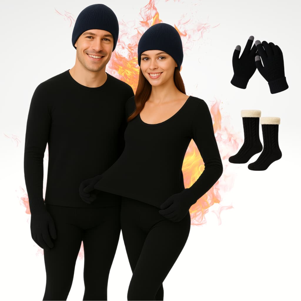 Kit de Frio Completo – Blusa, Calça, Luvas e Meias Segunda Pele  – Inverno 2025