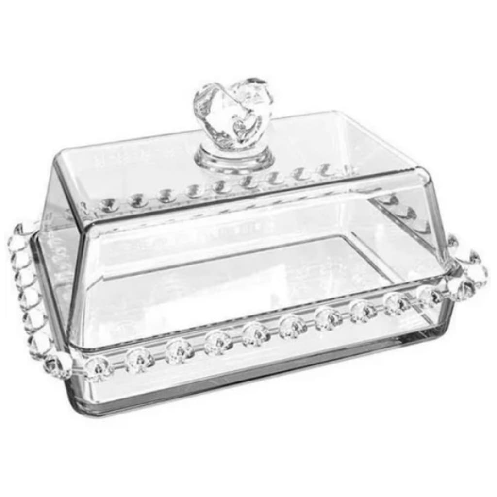 Mantegueira Grande Chic Cristal Coração 17x10x10cm Casa Cozinha