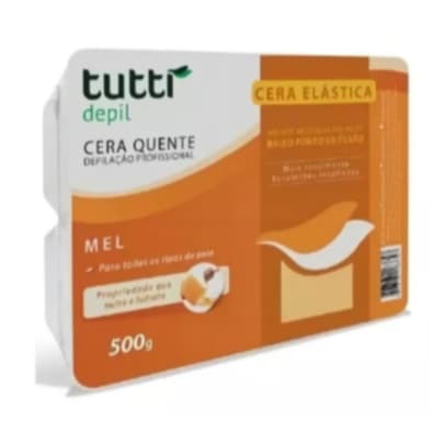 Cera Elástica de Mel para Depilação Tutti Depil 500 Gramas