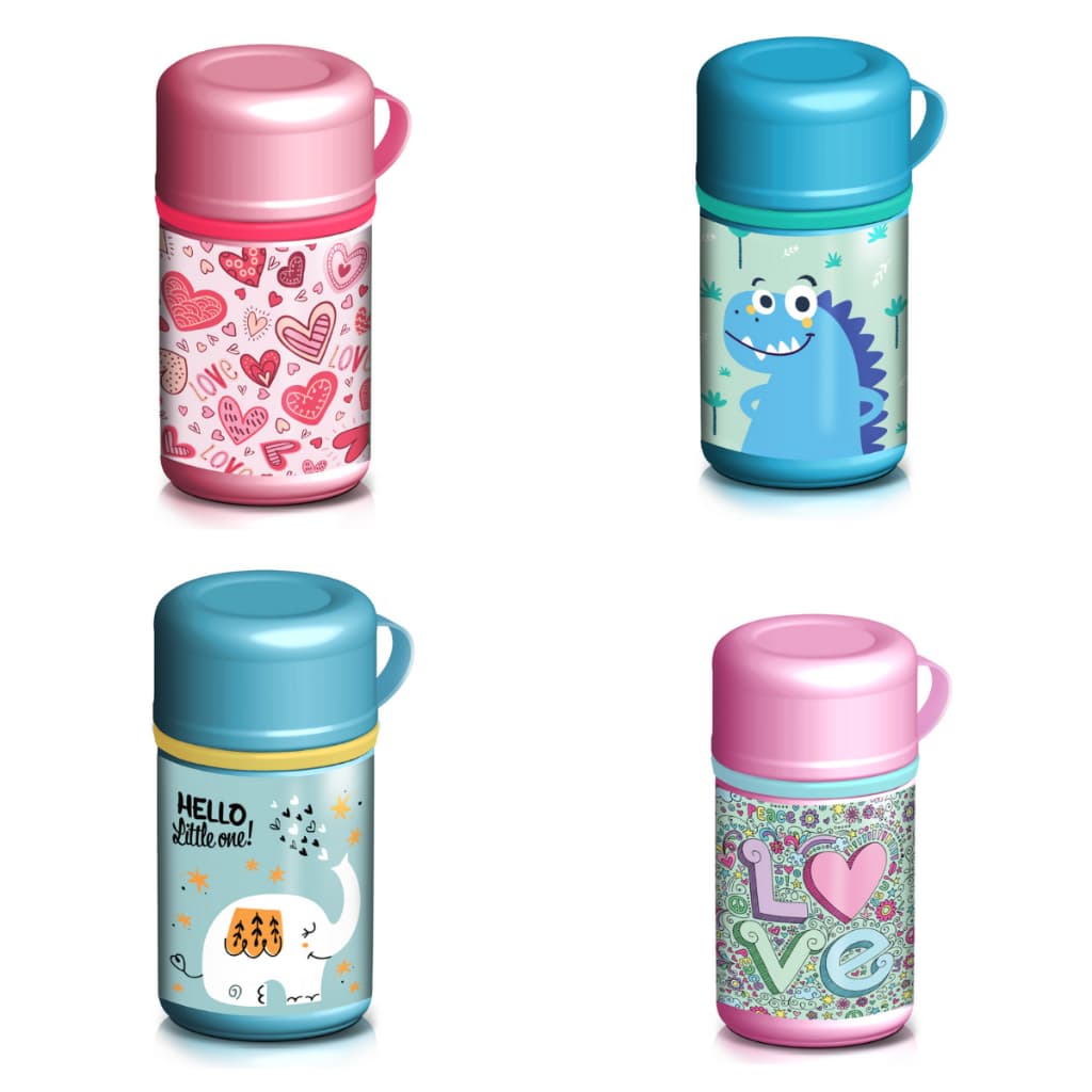 Garrafinha Infantil 250ml Com Caneca Bebida Fria [LIQUIDAÇÃO]