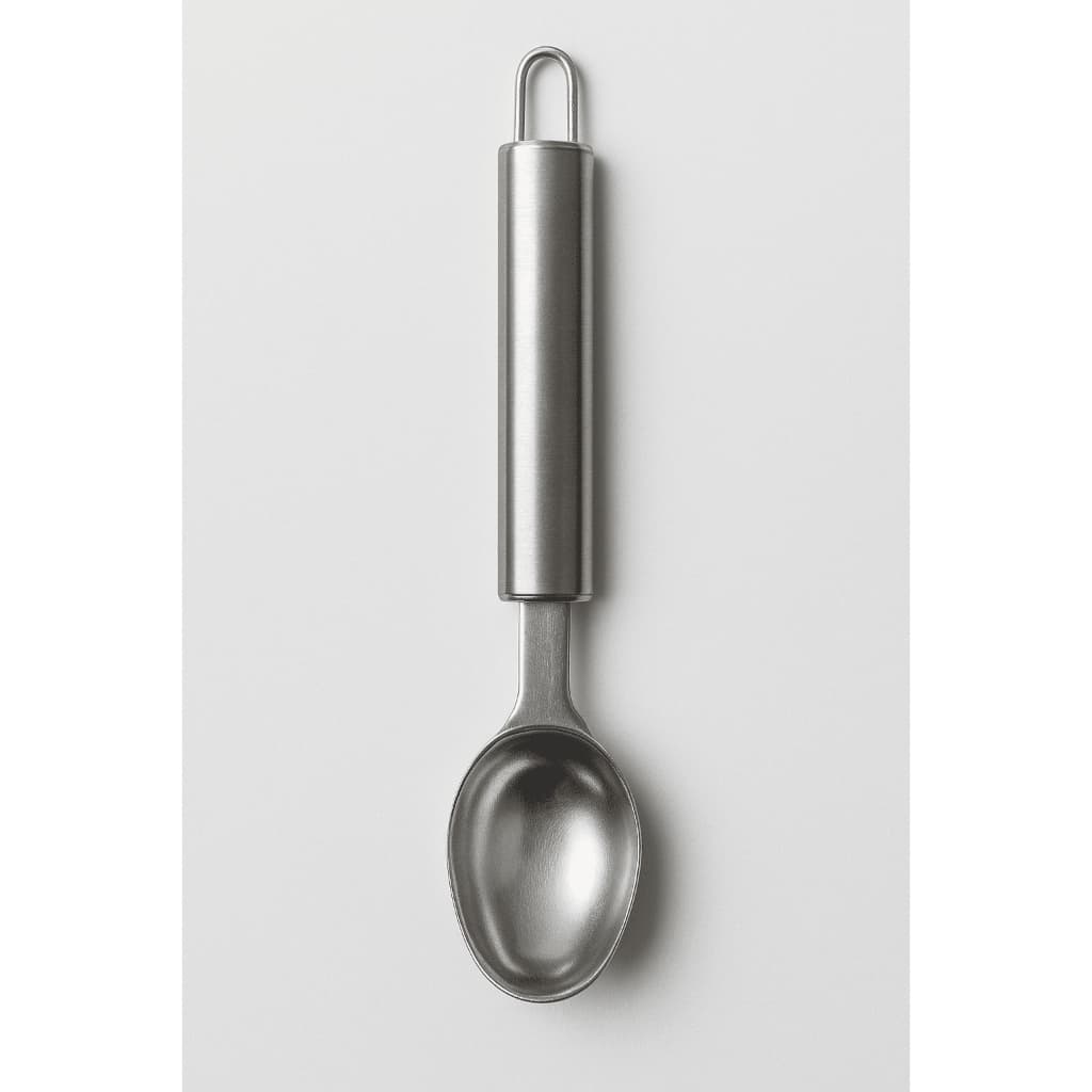 Colher de Sorvete Inox Resistente Profissional para Açaí e Sobremesas