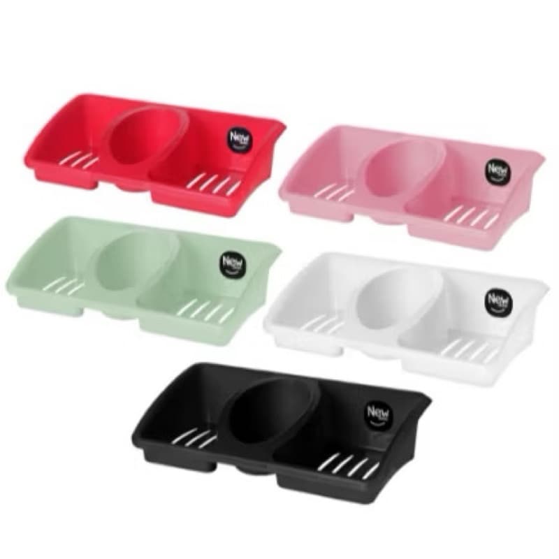 Porta Detergente, Esponja e Sabão - Organizador de Pia Suporte Para Detergente Cozinha New Plastic