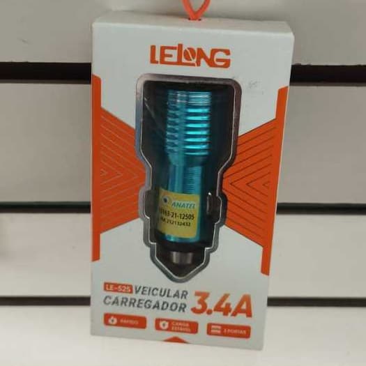 Carregador Veicular- 3.4A com 2 Portas USB