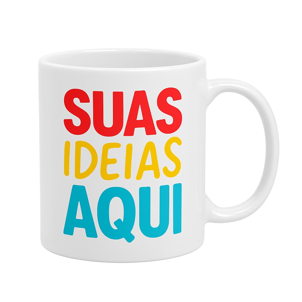 Caneca de Porcelana Personalizada – Arte, Logo, Foto ou Frase à Sua Escolha