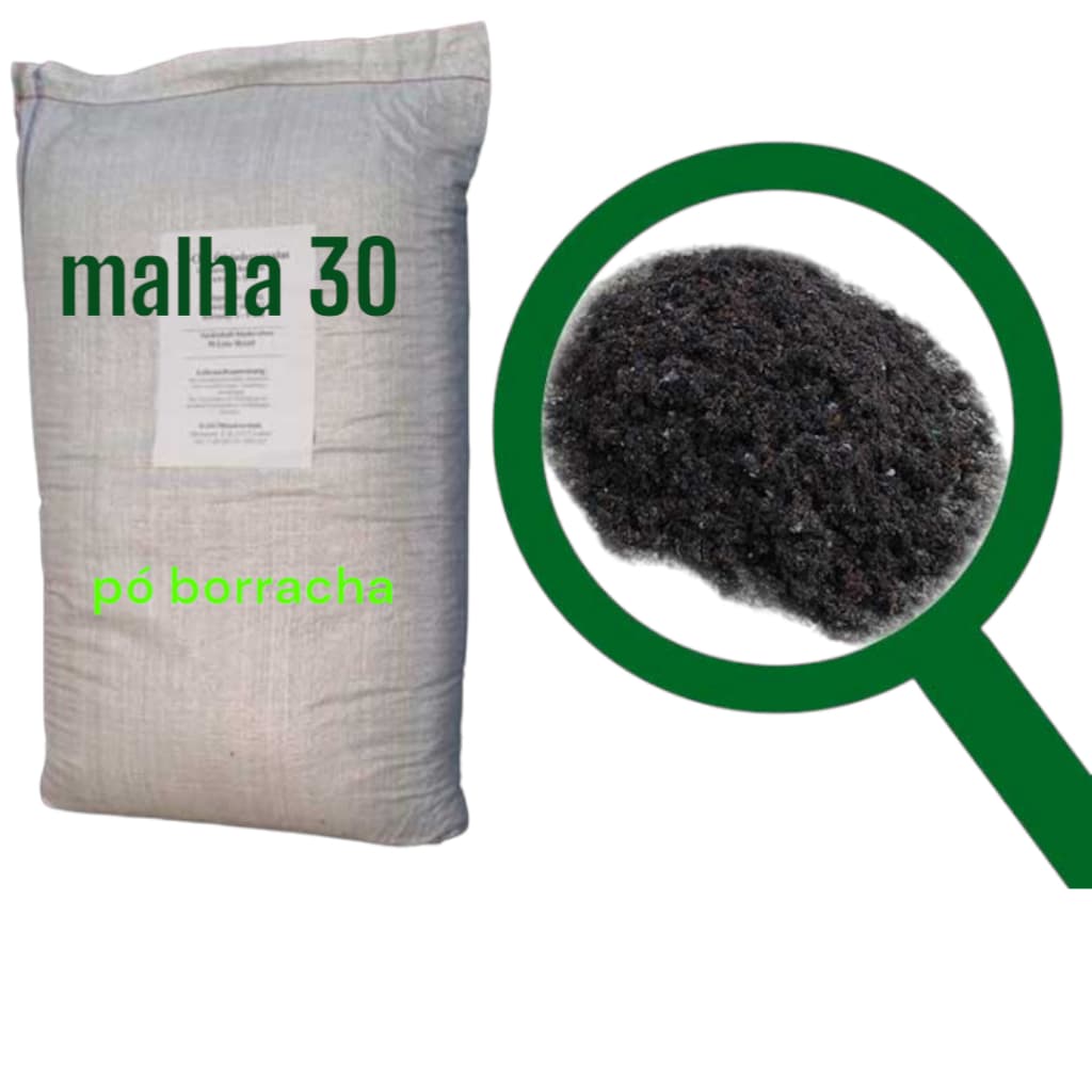 30KILO PÓ DE BORRACHA MALHA 30