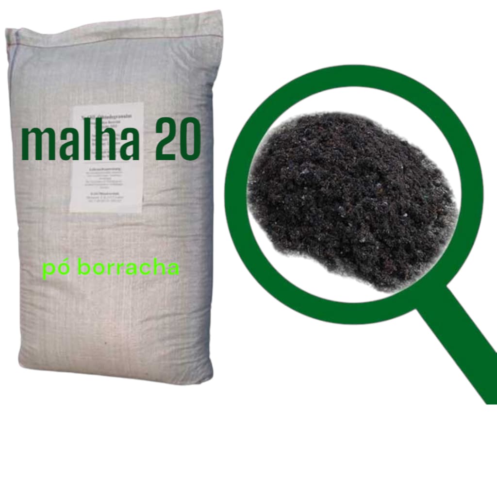 20KILO PÓ DE BORRACHA MALHA 20