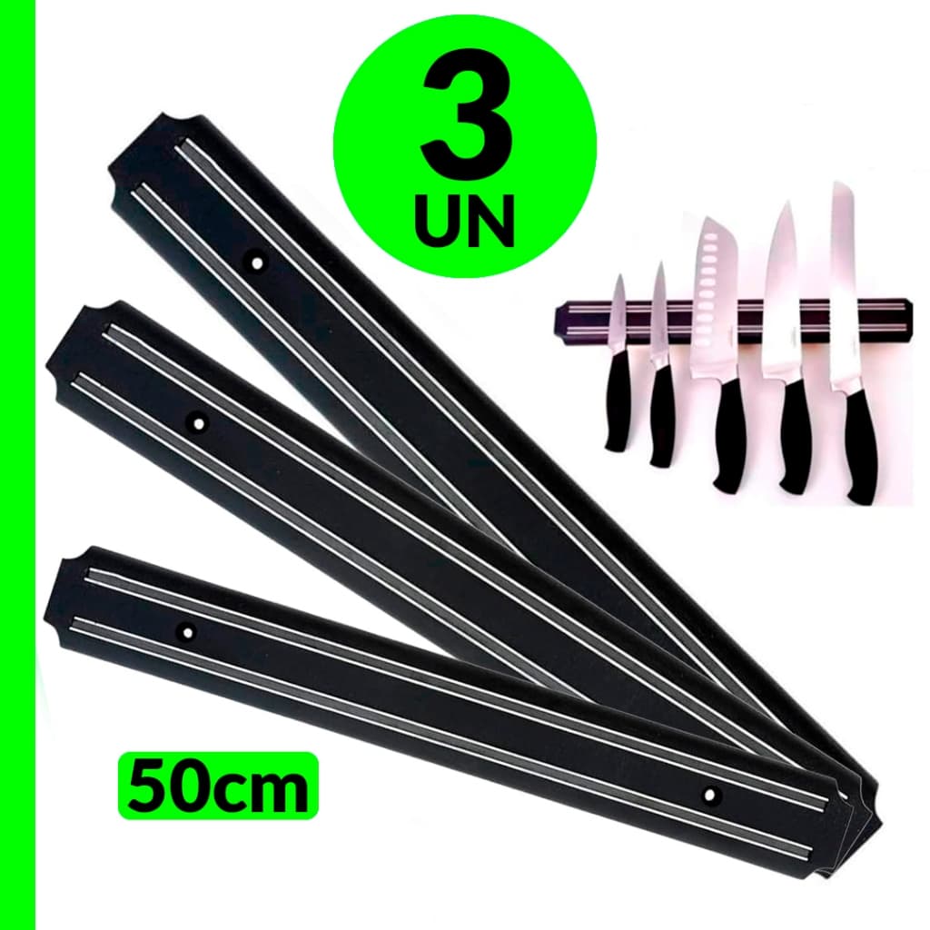 Barra Magnético para Suporte para Facas e ferramentas na parede Cozinha 50cm