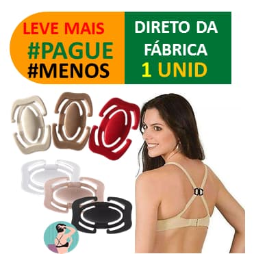 1 Clip Transforme seu Sutiã em Nadador Esconde Alças e Realça Seios -  - Clip magico