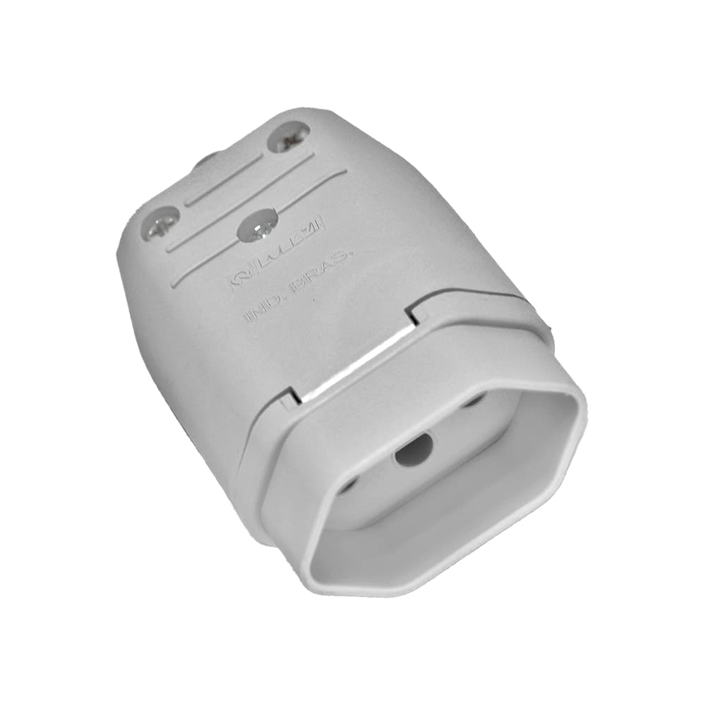 Plugue Femea 2P+T 20A 250v Cinza Romazi