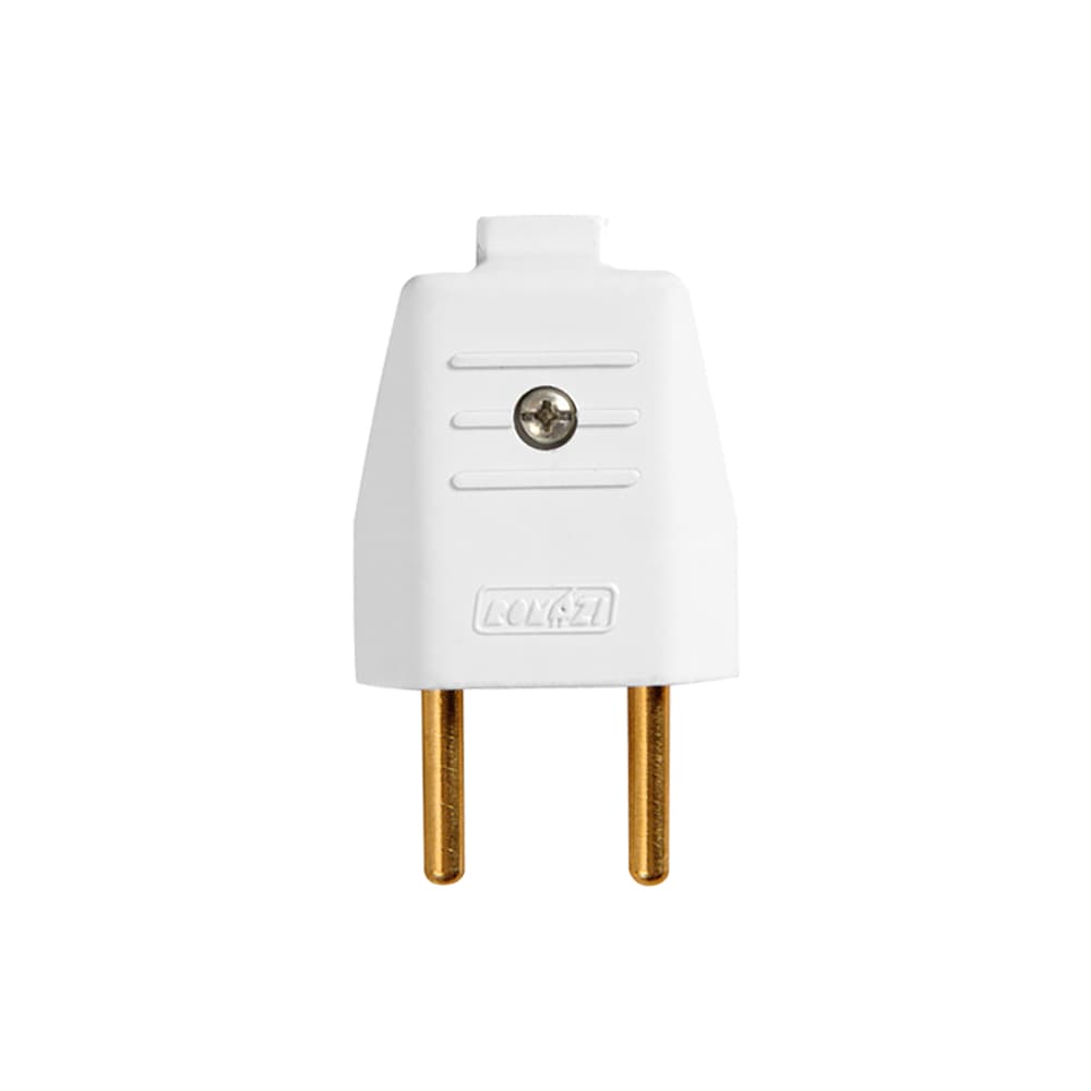 Plugue Macho 2P 10A 250v Branco Romazi