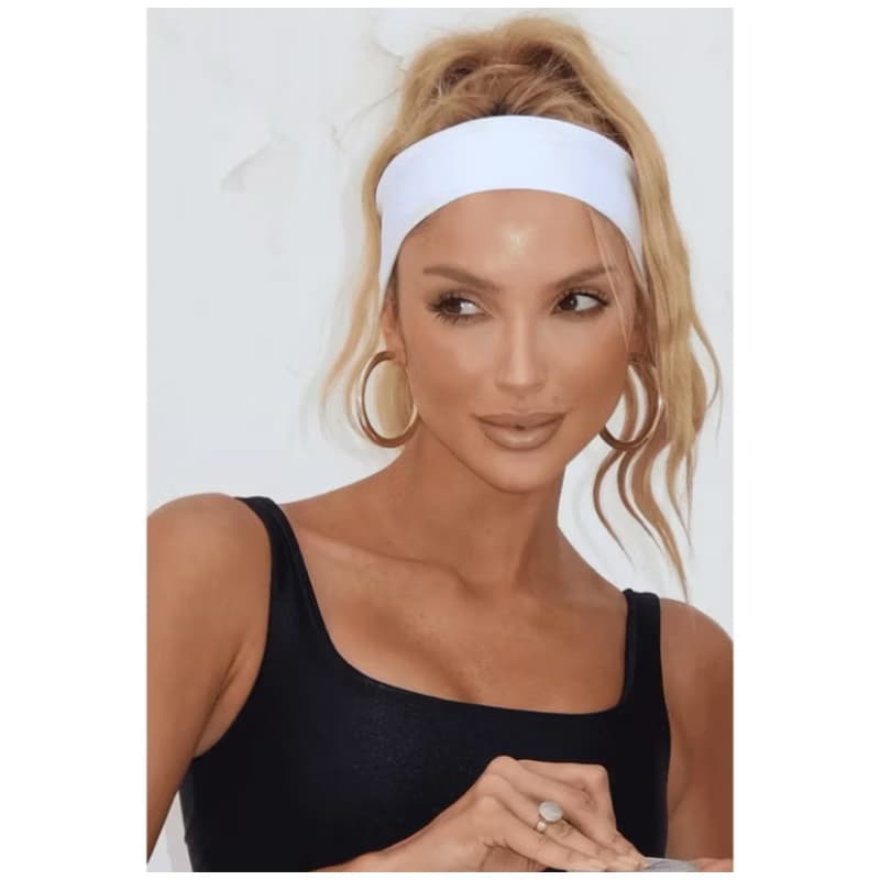 Bandana Fitness Ribana Malha Canelada – Faixa de Cabelo Estilosa e Confortável para Academia e Lazer