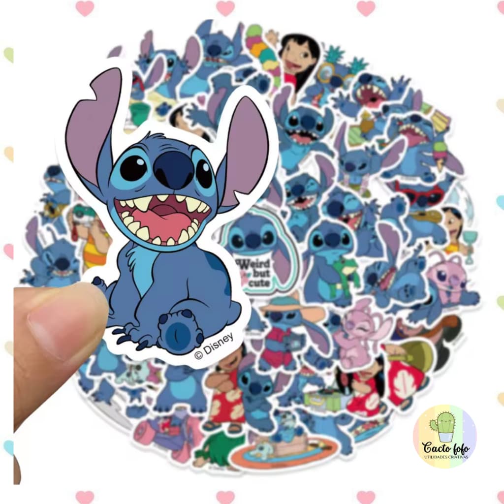 Kit 25 adesivos Stitch Premium