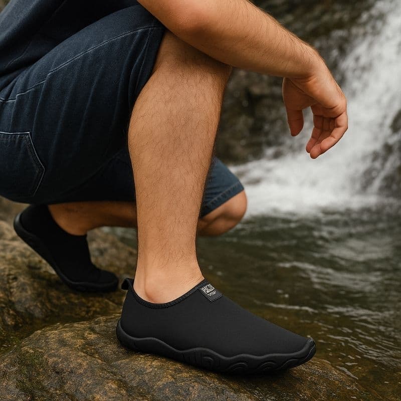 Sapatilha Aquatica Preta Neoprene Solado Borracha Super Aderente