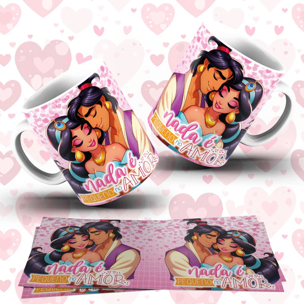 Caneca dia dos namorados girlfriend boyfriend desenho disney