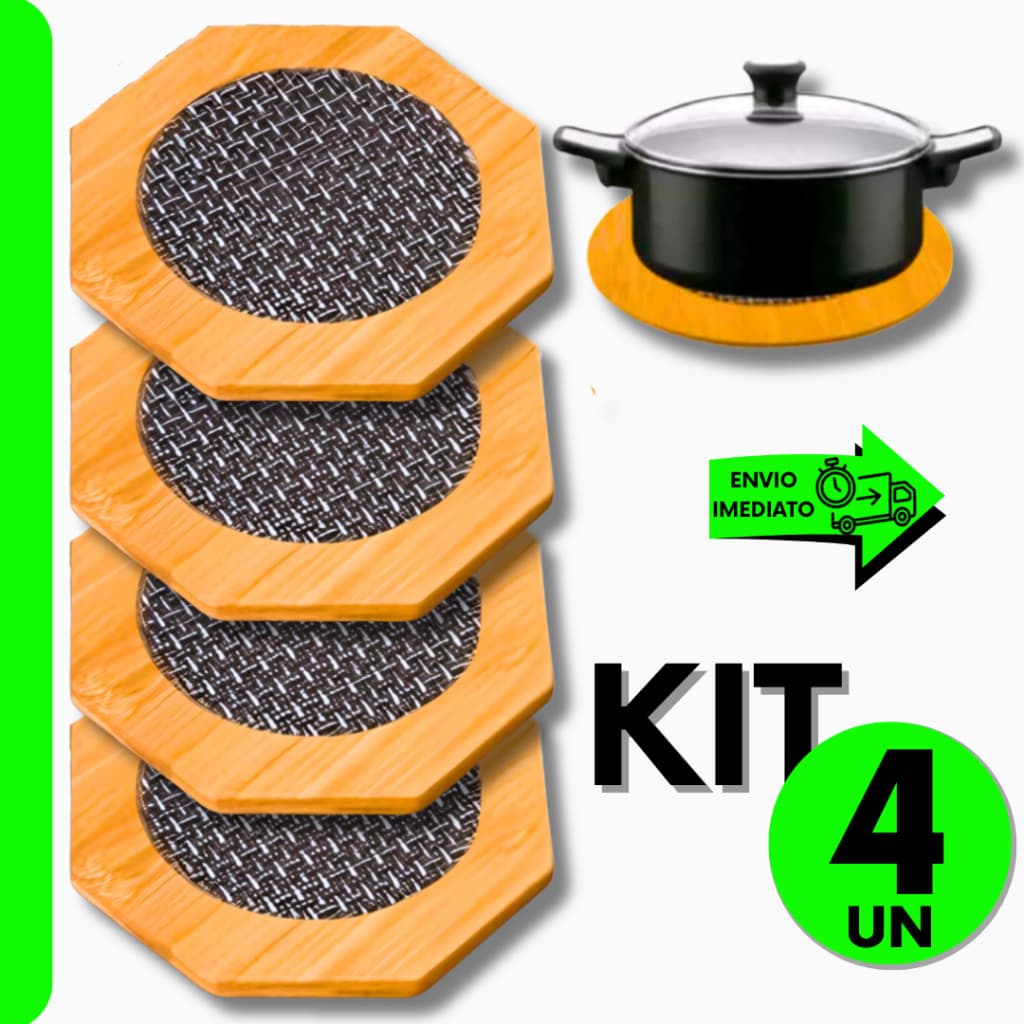 Kit 6/4/2 Unidades  Descanso de Panela em MDF 14,5cm Protetor de Mesa Apoio de Panela - Enviado Formatos Variados