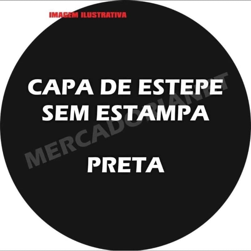 Capa Estepe Tamanho Personalizado Preta sem Estampa Black Jeep Sprinter Crossfox Troller Ecosport