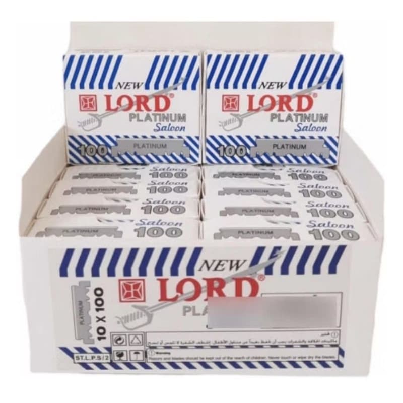 Lâmina Lord Platinum partida com 1.000 bandas cortadas.