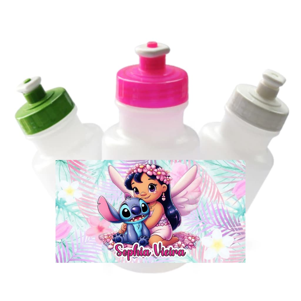 ADESIVO PARA GARRAFINHA SQUEEZE 300ML 10CM X 7CM - A PROVA D'ÁGUA - faço qualquer tema