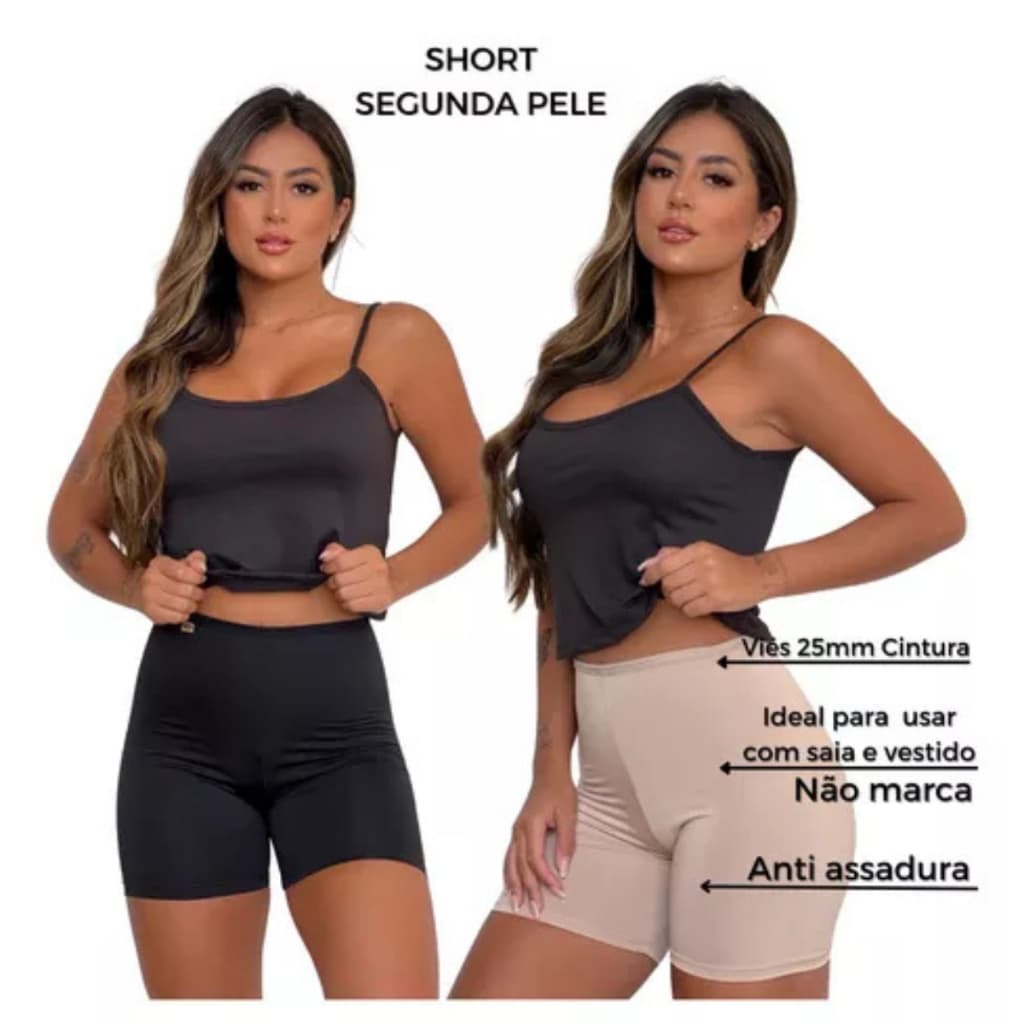 Anágua Short Feminina Segunda Pele | Short Invisível Sob Vestido