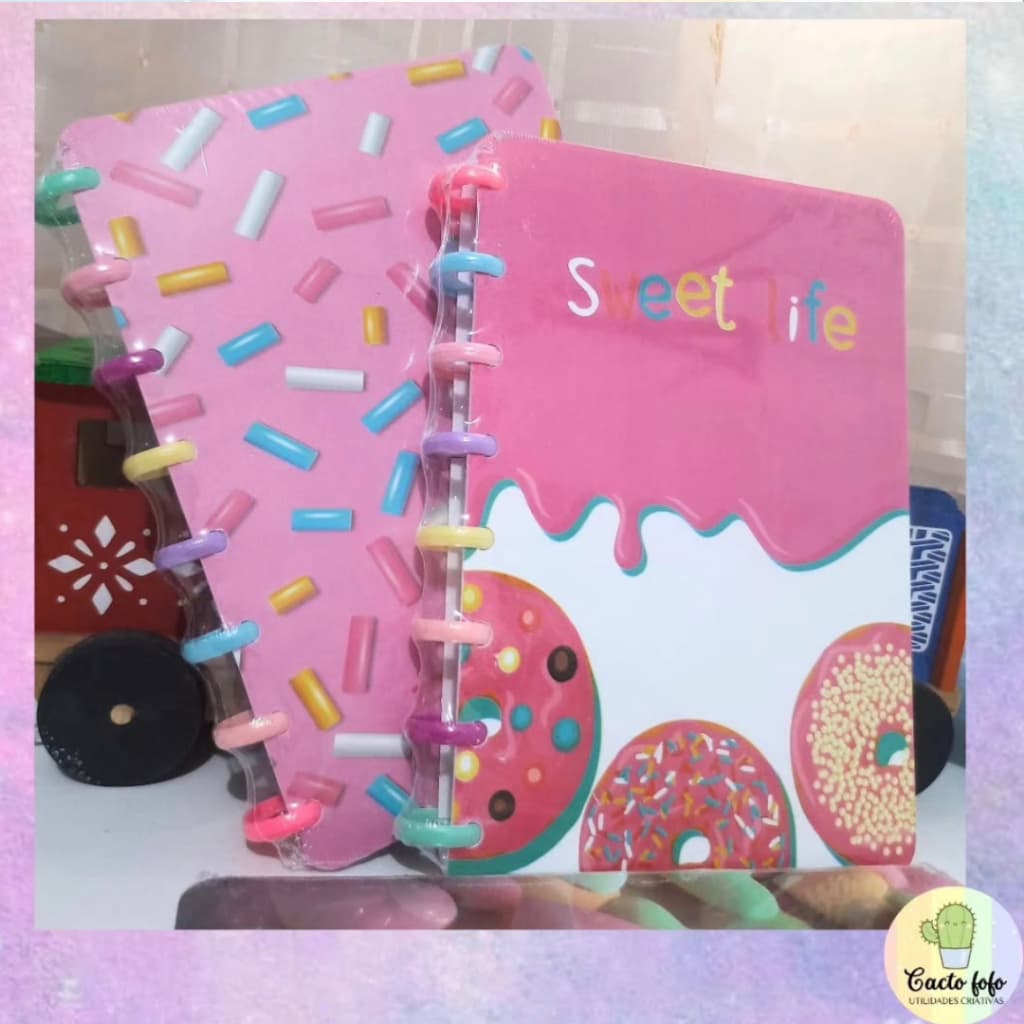 Caderno de disco A5 Pautado fofo