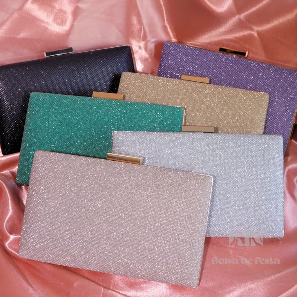 Bolsa Tiracolo / Carteira Feminina Com Glitter Para Festa / Banquete / Casamento 168-158