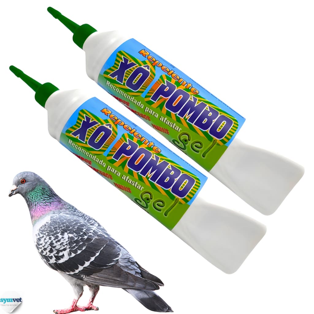 Xo Pombo Gel 250g Espanta Afasta Repele Pombos Maritacas Pardais Morcegos kit 2 Unidades