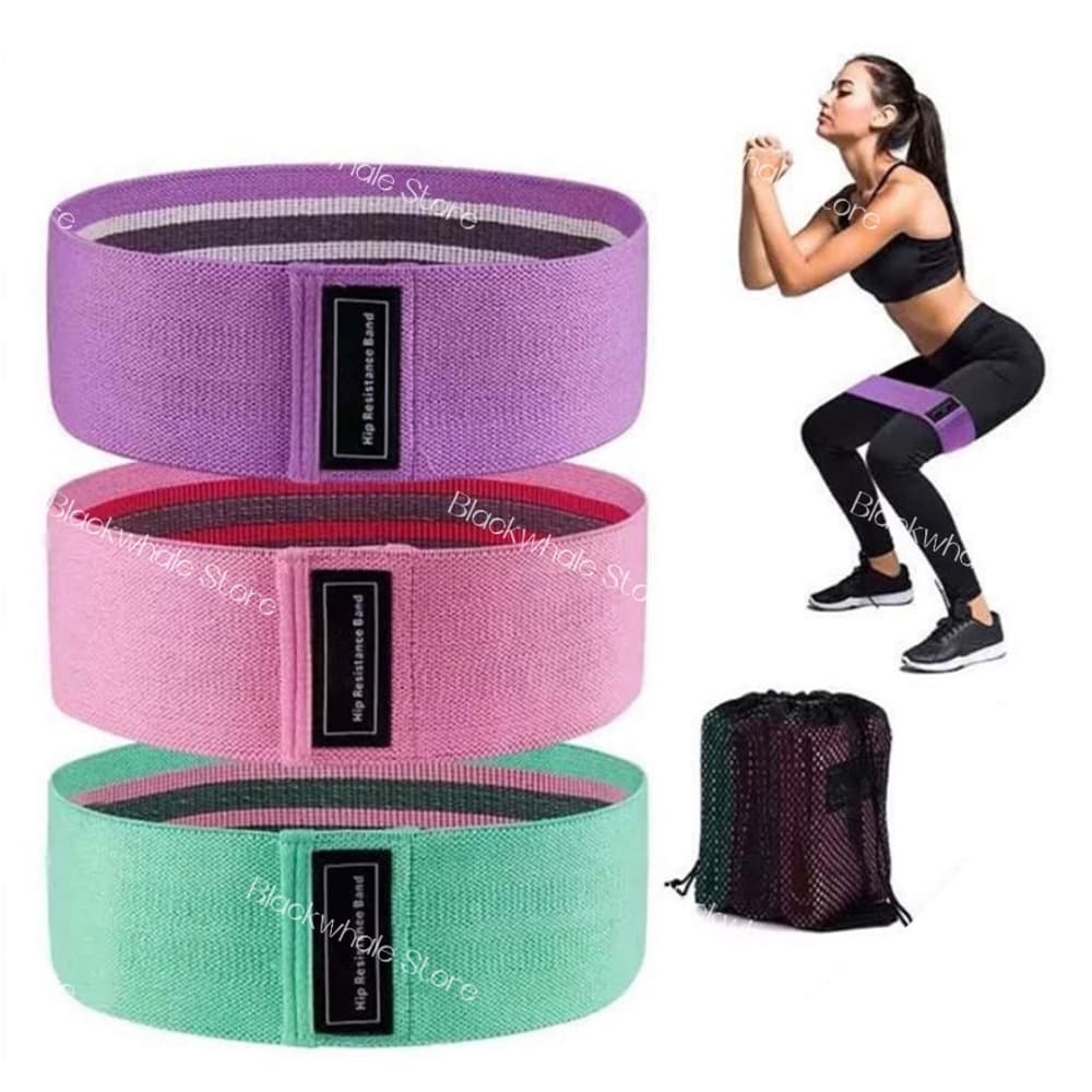 Kit 3 Faixas Elásticas Para Treino de Exercício Super Bands Academia Ioga Pilates Extensor Hip Bands