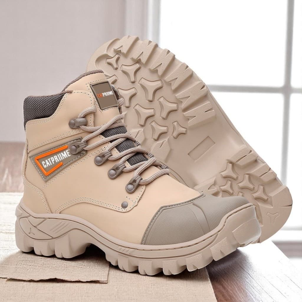 Bota Masculina Couro Legítimo  Robusta Para Engenheiro Com C.A Confortável e Resistente para trabalho pesado CatPriime