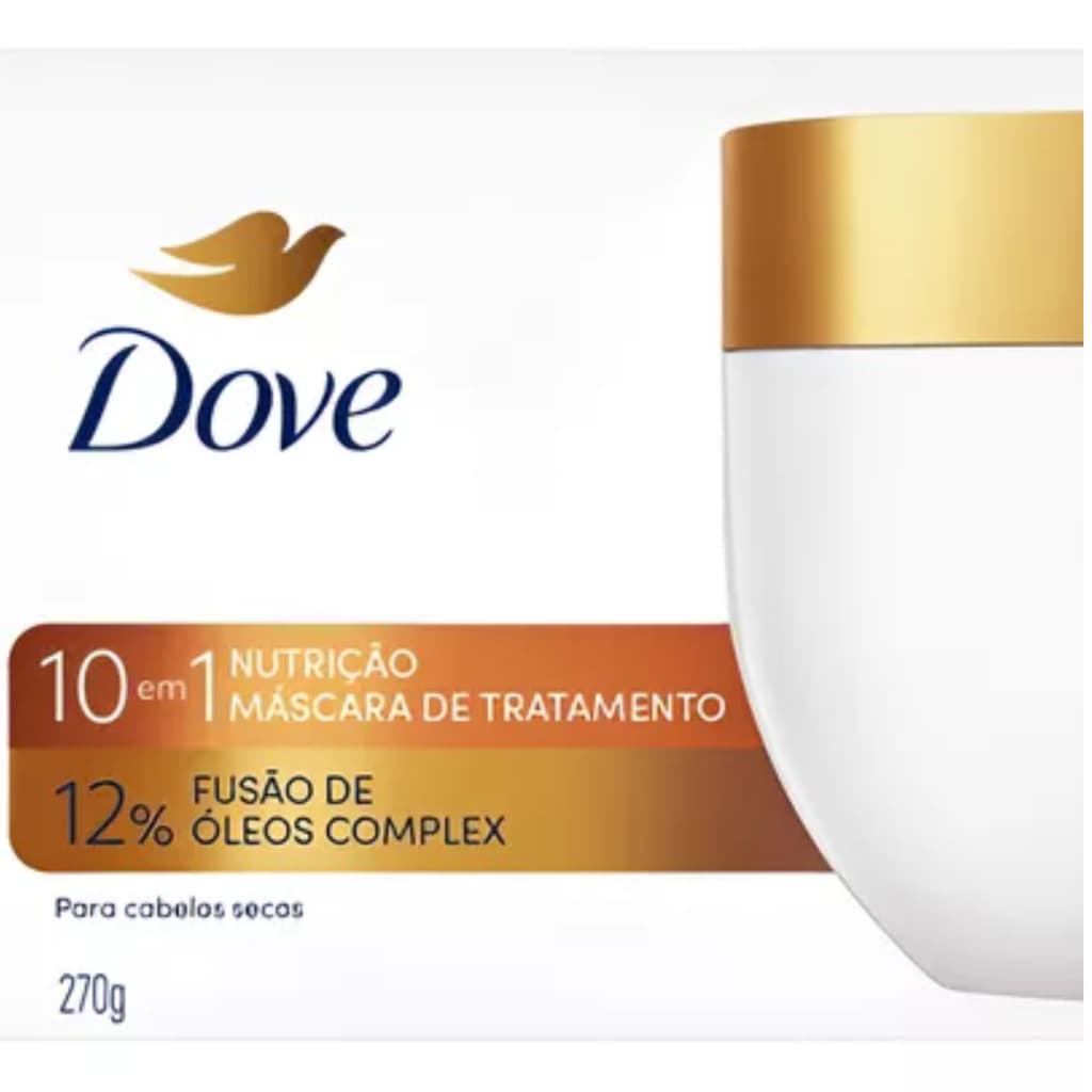 Máscara De Tratamento Brilho 10 Em 1 270g Dove