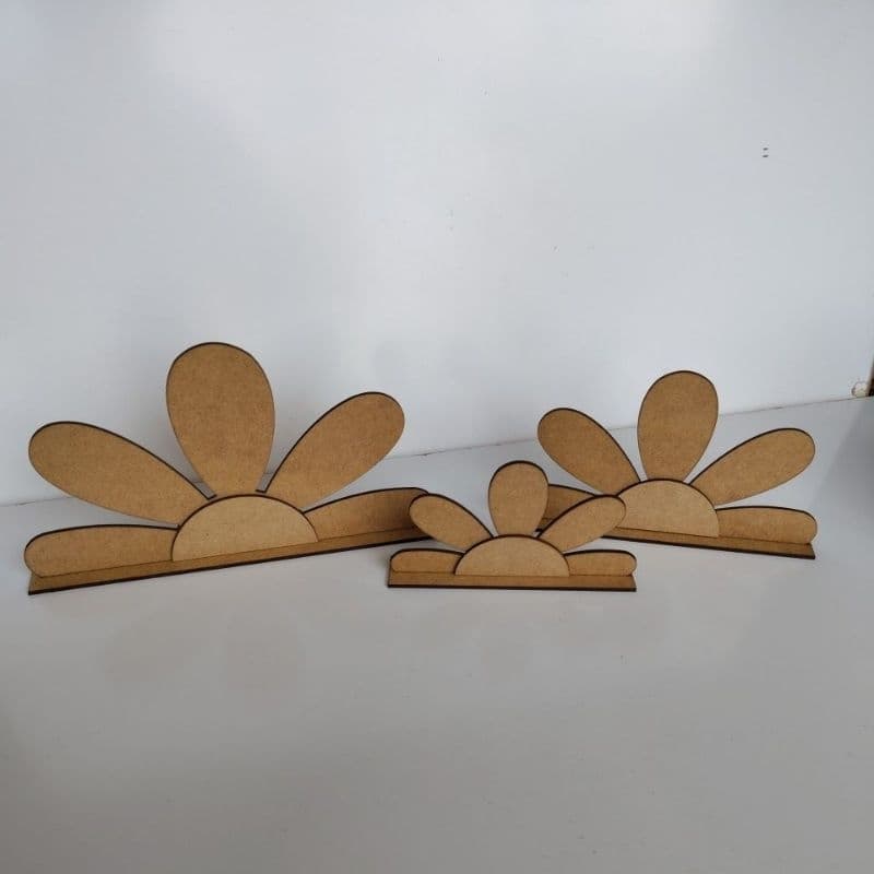 adorno trio de margarida de 3mm decoração