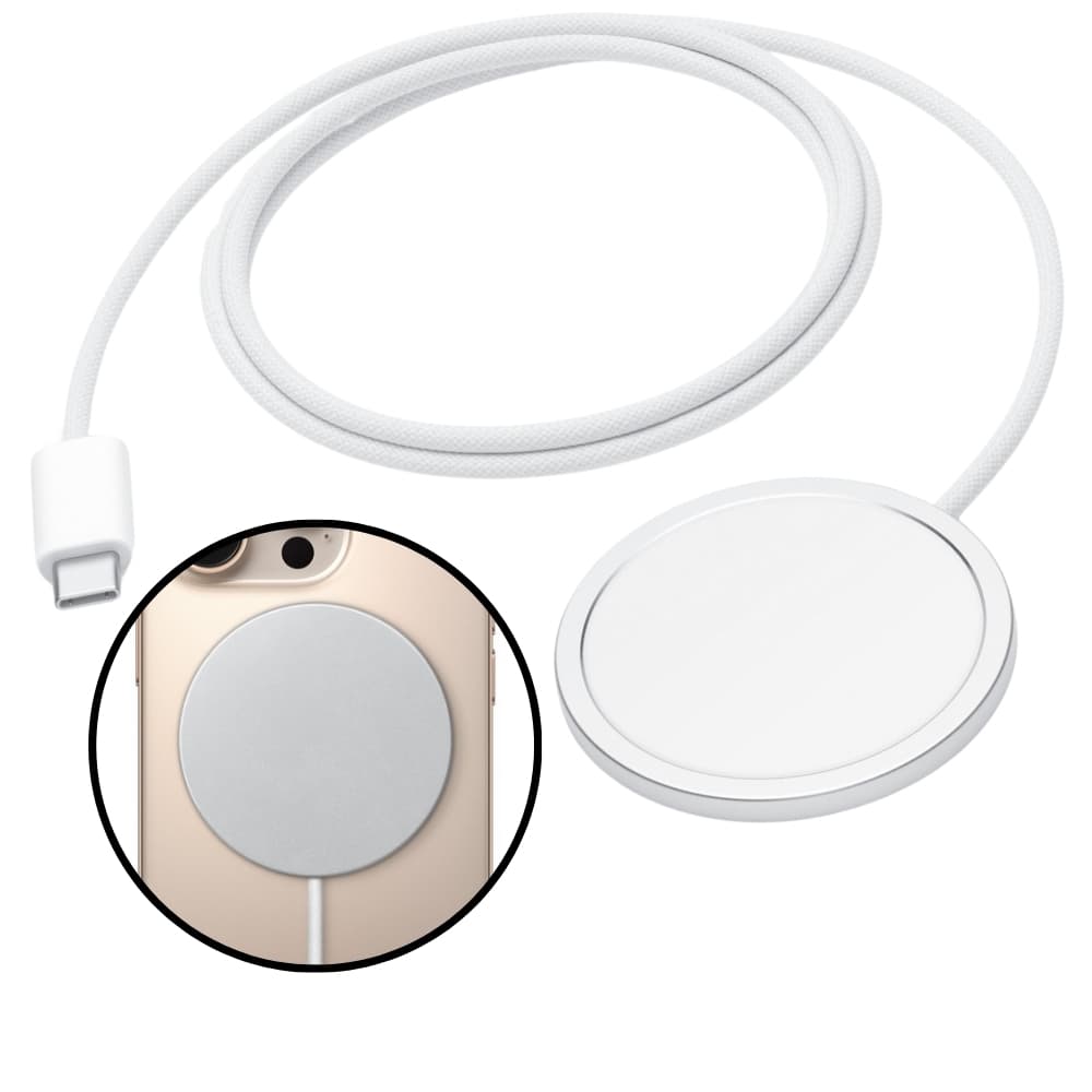 Carregador Por Indução Magnético MagSafe de Iphone 7 8 Xr 11 12 13 14 15 16 Rápido Turbo 20W 1 Metro