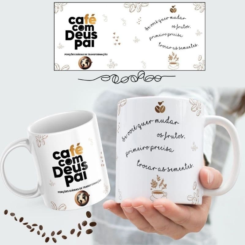 Caneca Café com Deus Pai