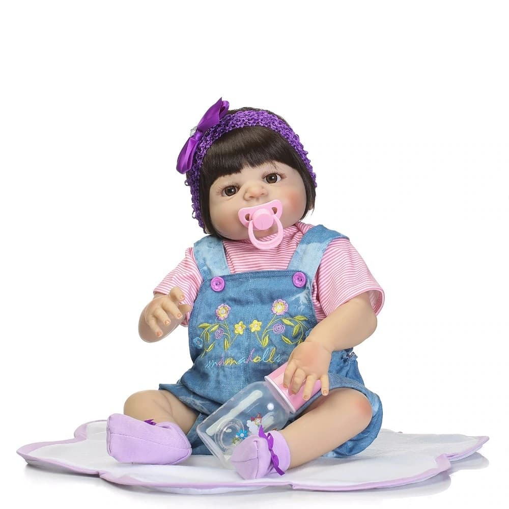 Bebe Reborn Menina 100% Silicone 55 Cm - Eloá