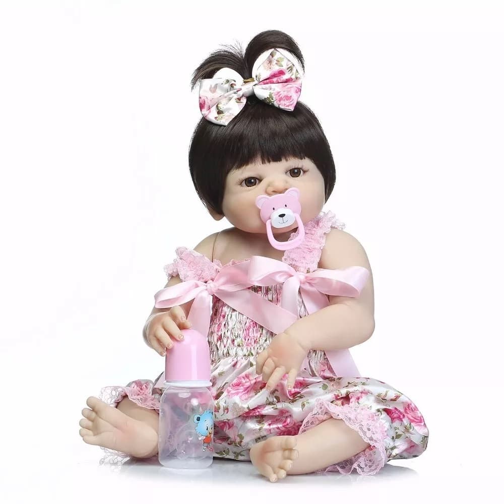Bebê Boneca Realista Reborn 100% Silicone Victoria