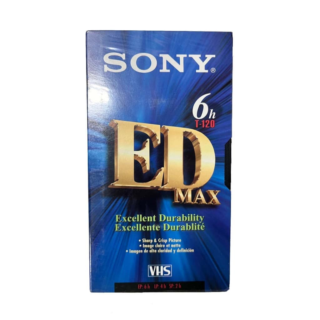 Sony Fita VHS  Ed Max T-120 Ep - 6h Lp: 4hrs Sp: 2hrs