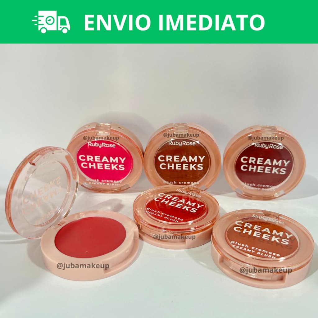 Blush Cremoso Creamy Cheeks Linha Rosa Ruby Rose