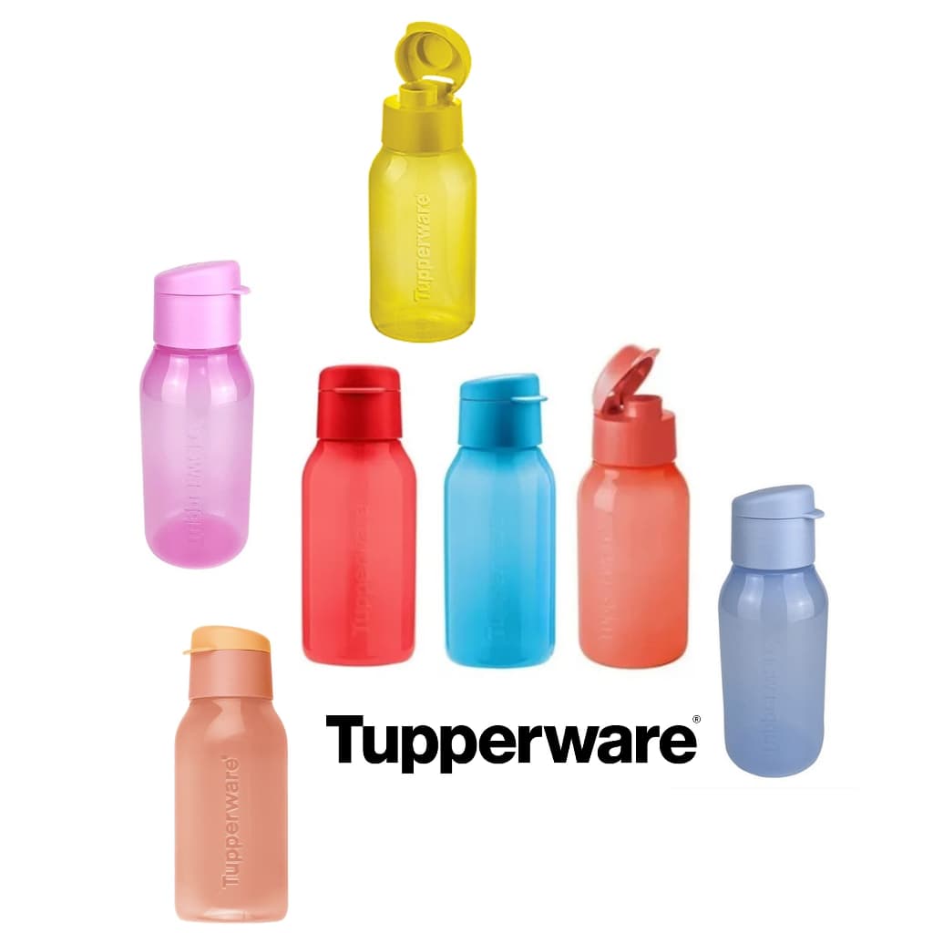 Eco Tupper Plus Redonda 350 ML Flip Top Tupperware Diversas Cores Garrafa para Água Suco