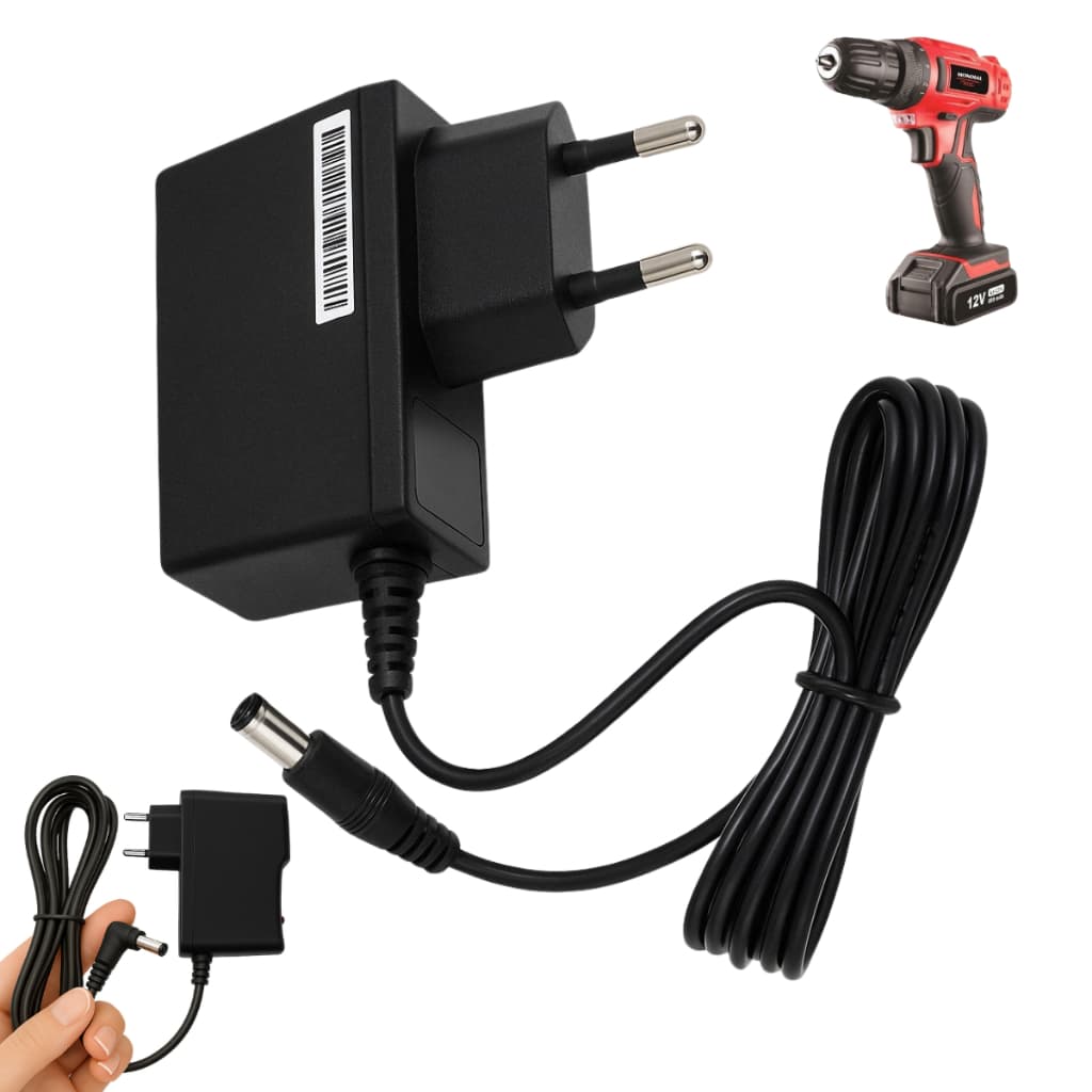 Fonte Carregador 12v Compatível para Parafusadeira Mondial 800 Mah Fpf-06m