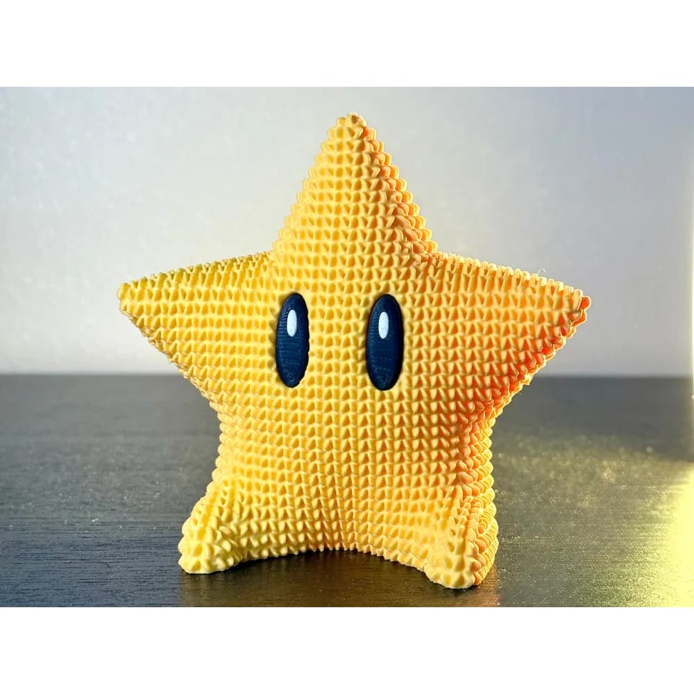 Estrela Super Mario - Enfeite Geek Com Textura Única