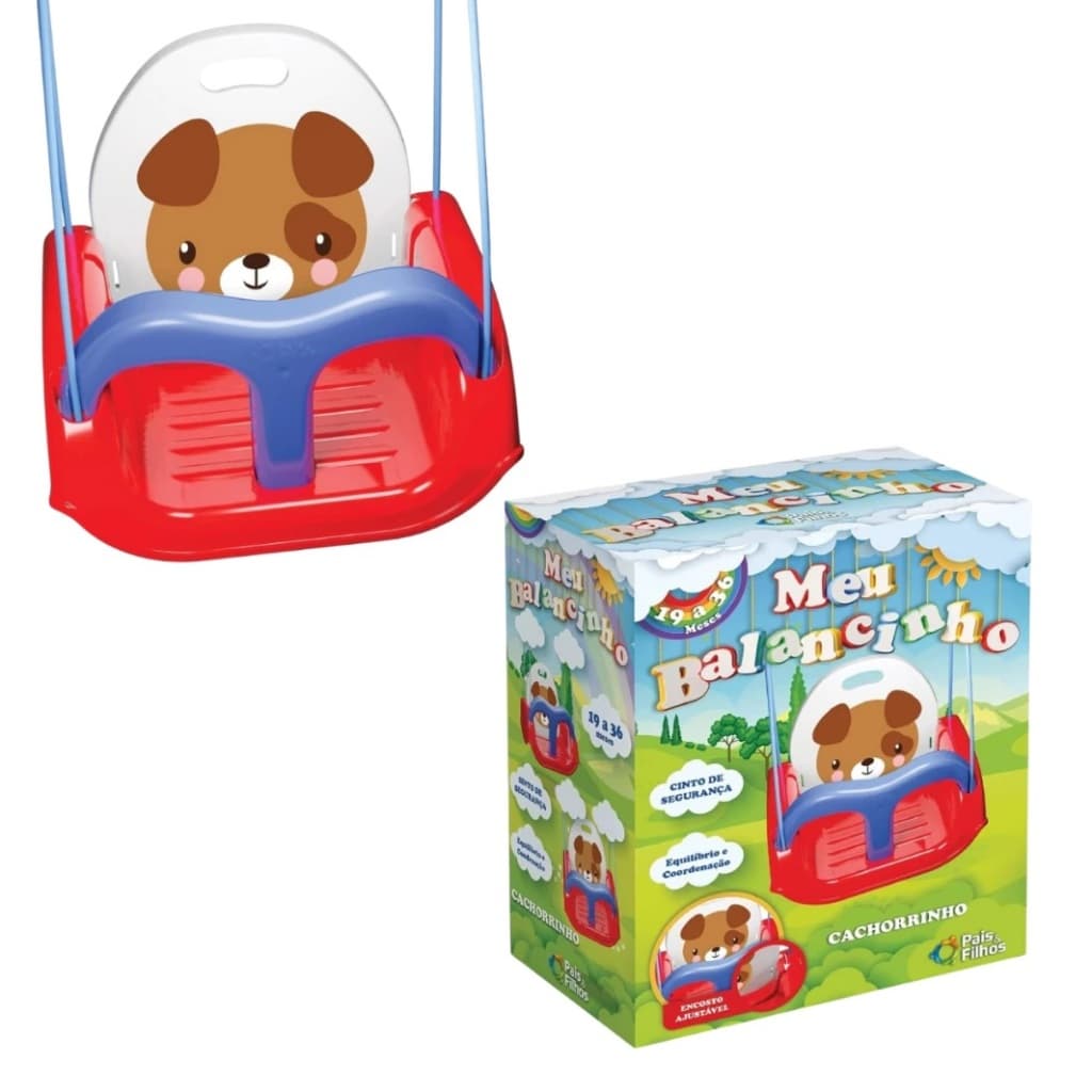 Meu Balancinho Cachorrinho Infantil Super Divertido Bebês Original Pais e Filhos