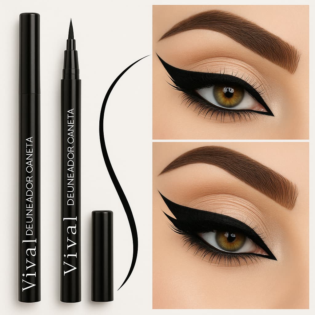 Delineador Caneta Prova D'água – Traço Preciso, Longa Duração para uma maquiagem perfeita! SKU-130
