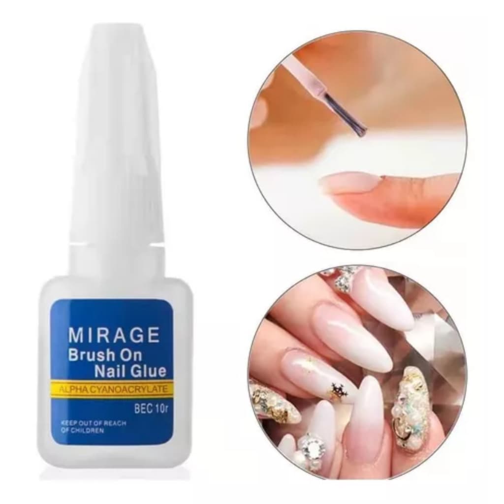 Cola Para Unha Postiça - Original MIRAGE - Tips Gel Acrigel Acrílica Porcelana 10g