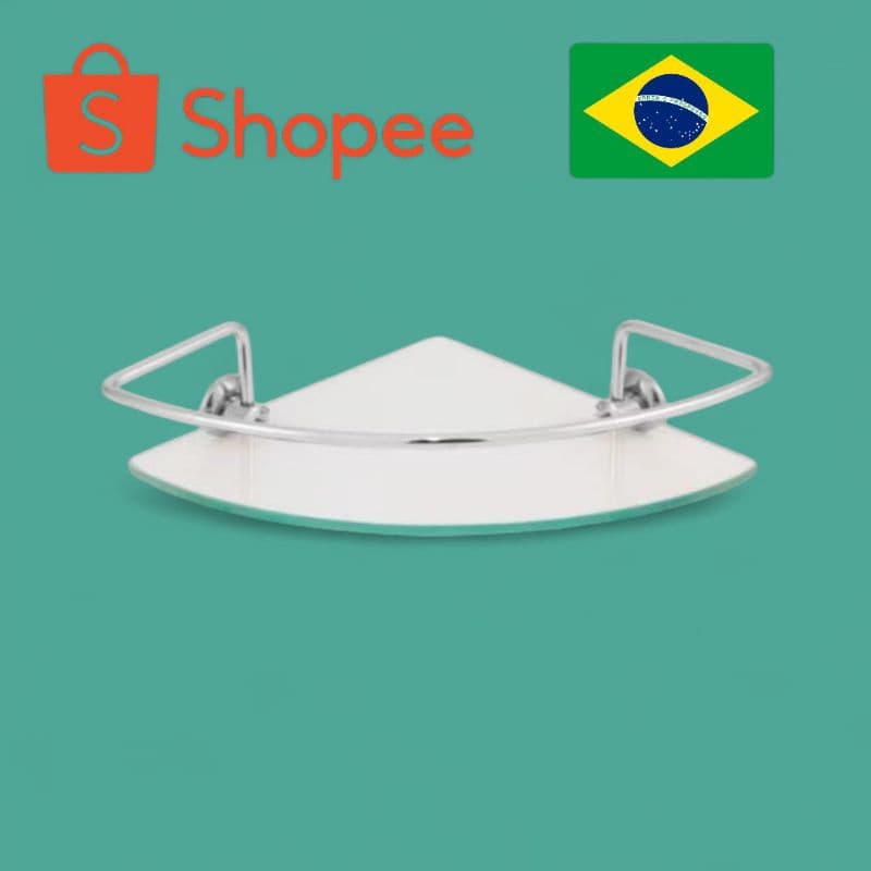 Prateleira Para Banheiro, Vidro, Porta Shampoo Canto Incolor