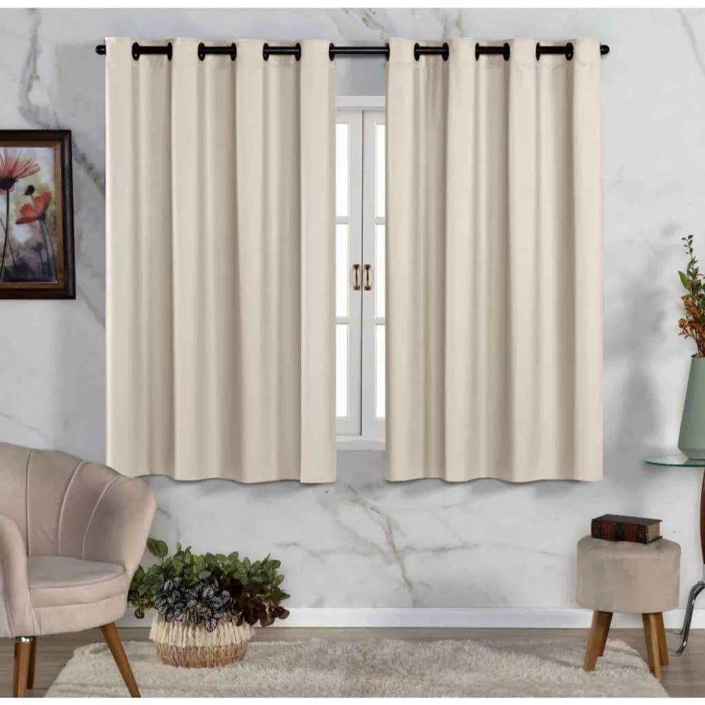 Cortina Blackout PVC 2,0 M X 1,40 M Corta 100% a Luz Sala Quarto Cozinha Promoção